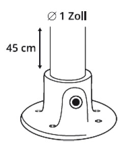 Flansch für Gartenplatte oder Holzrost