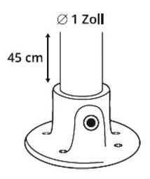 Flansch für Gartenplatte oder Holzrost